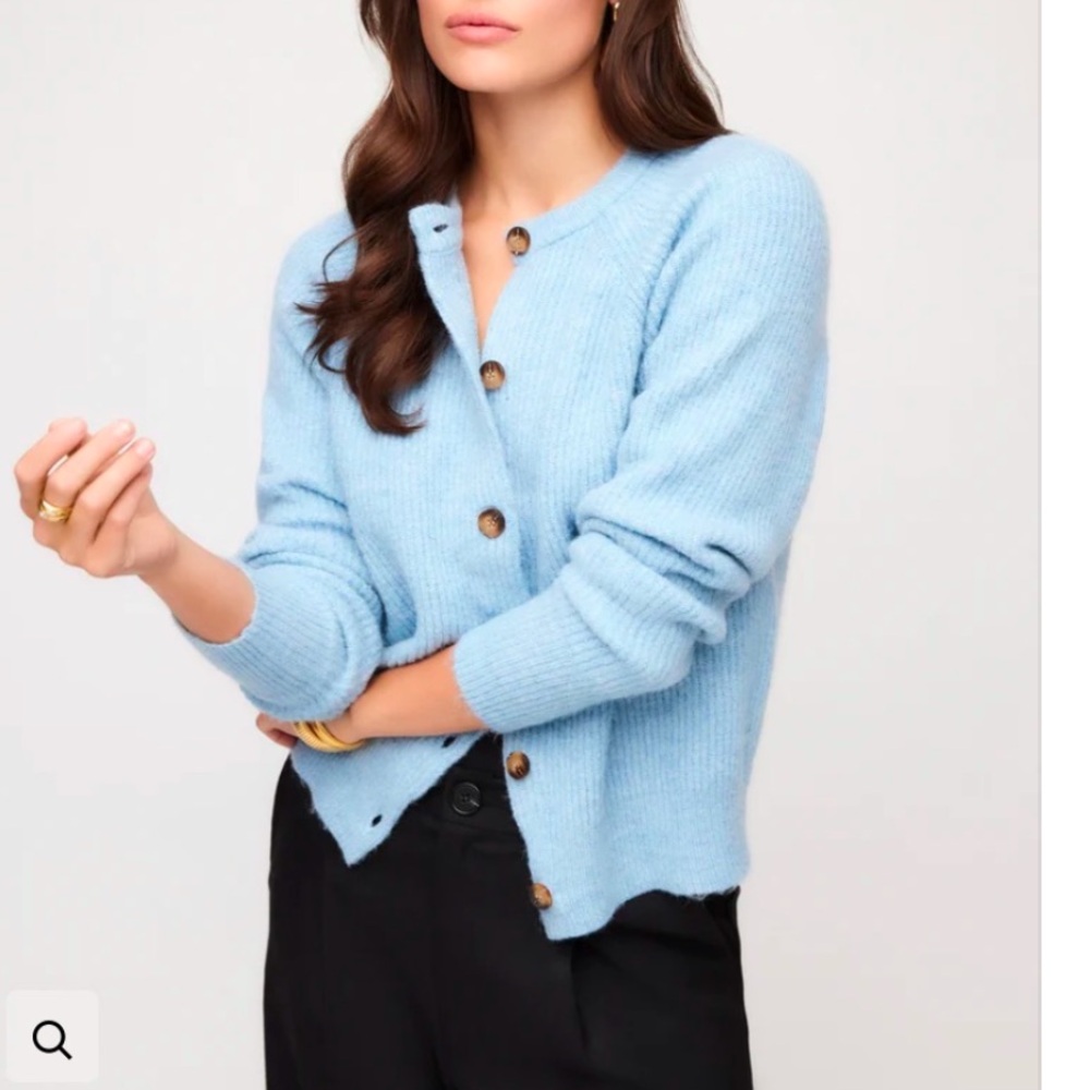NWOT V neck cardigan in blue